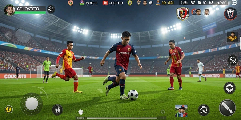Tampilan gameplay COLOKTOTO dengan aksi seru di lapangan.