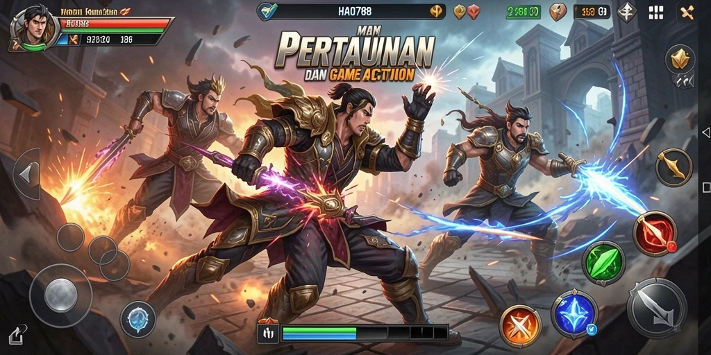 Tampilan gameplay HAO788 dengan aksi pertarungan yang mendebarkan.