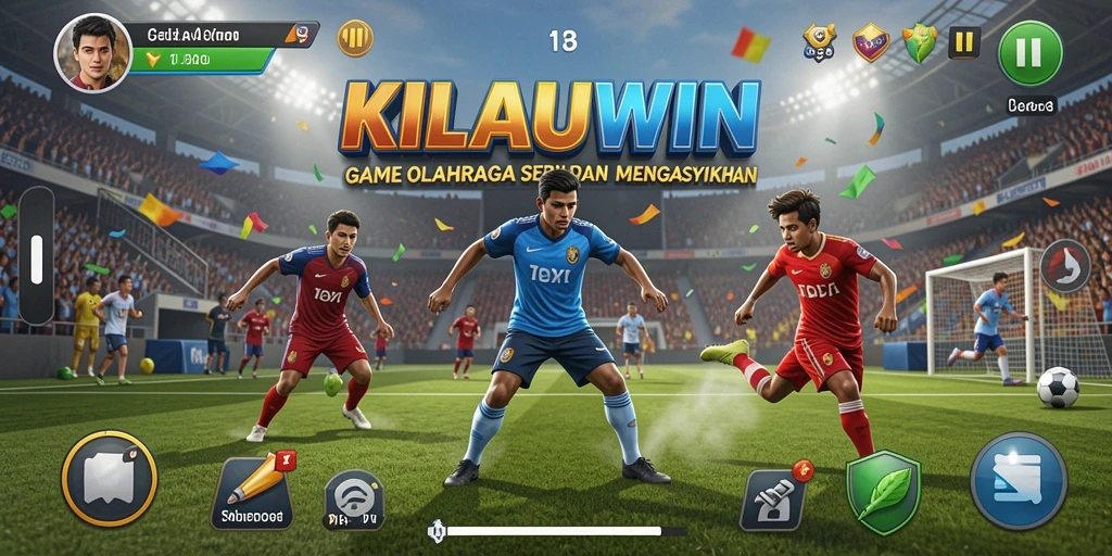 Tangkapan layar KILAUWIN menampilkan aksi seru dalam pertandingan olahraga.