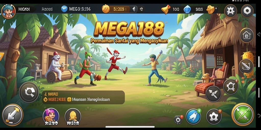 Screenshot MEGA188 menampilkan gameplay yang seru dan penuh warna.