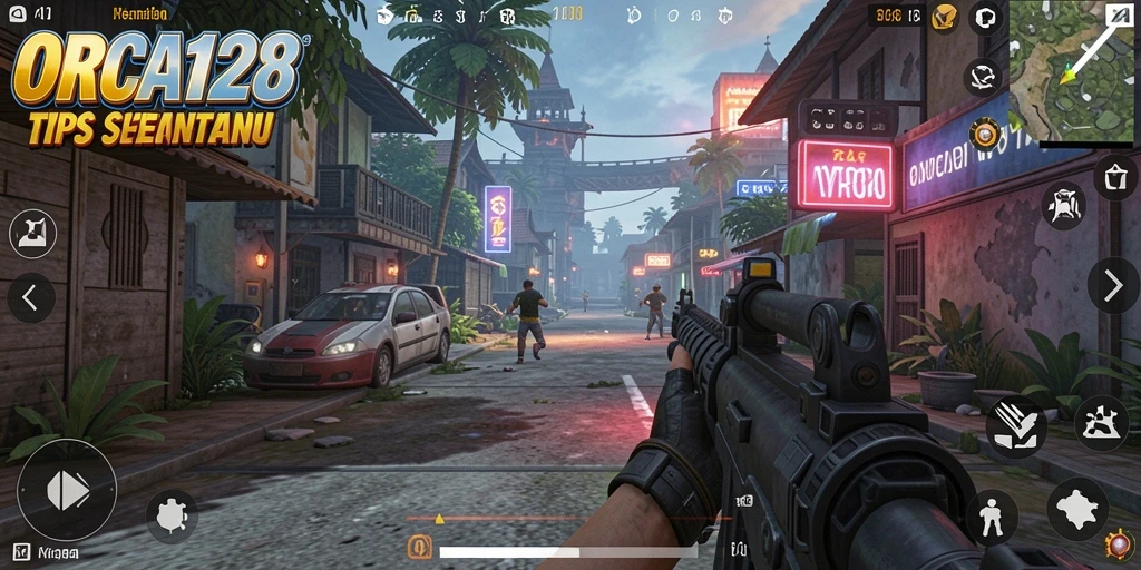 Tampilan gameplay menegangkan di ORCA128 dengan aksi seru.