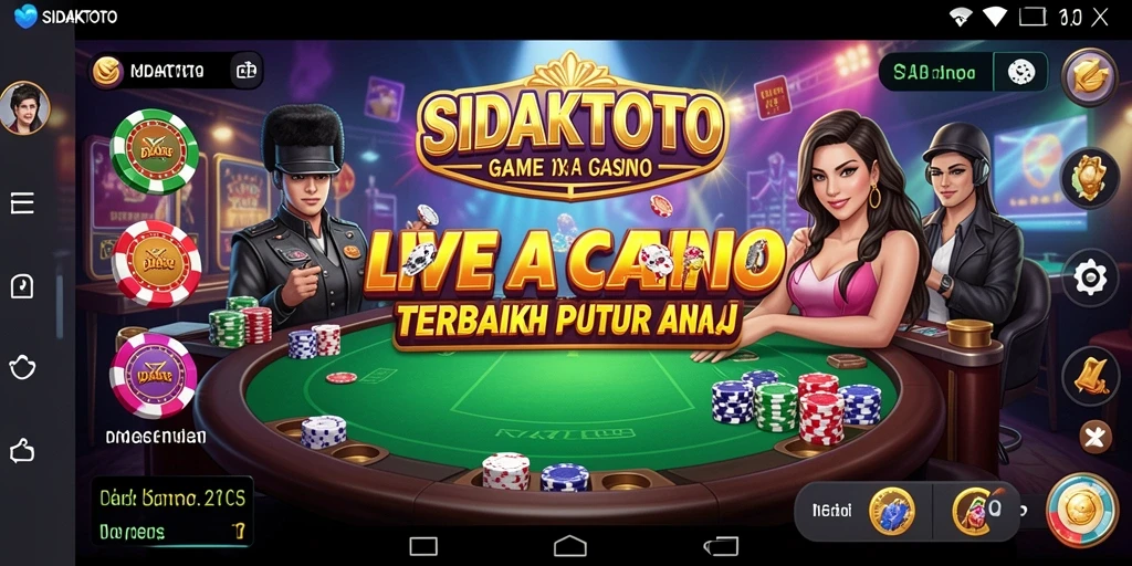 Tampilan gameplay menarik dari aplikasi Live Casino SIDAKTOTO.