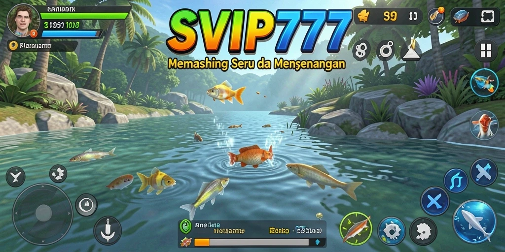 Screenshot gameplay SVIP777 yang menunjukkan aksi memancing yang mendebarkan.