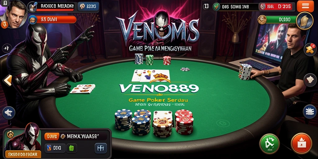 Tampilan menarik dari gameplay Poker di VENOM889.